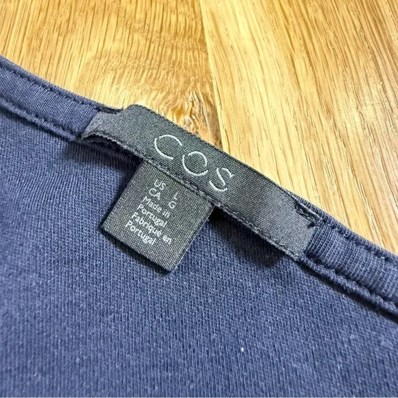 COS One-Shoulder A-Line above the knee classic minimalist Dress, Black size L - Picture 2 of 8